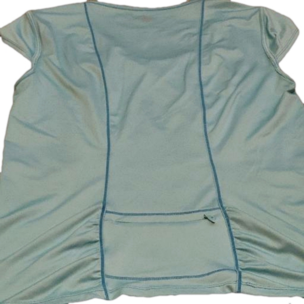 Athleta cap sleeves size medium small  pocket in the back teal color - Picture 4 of 11